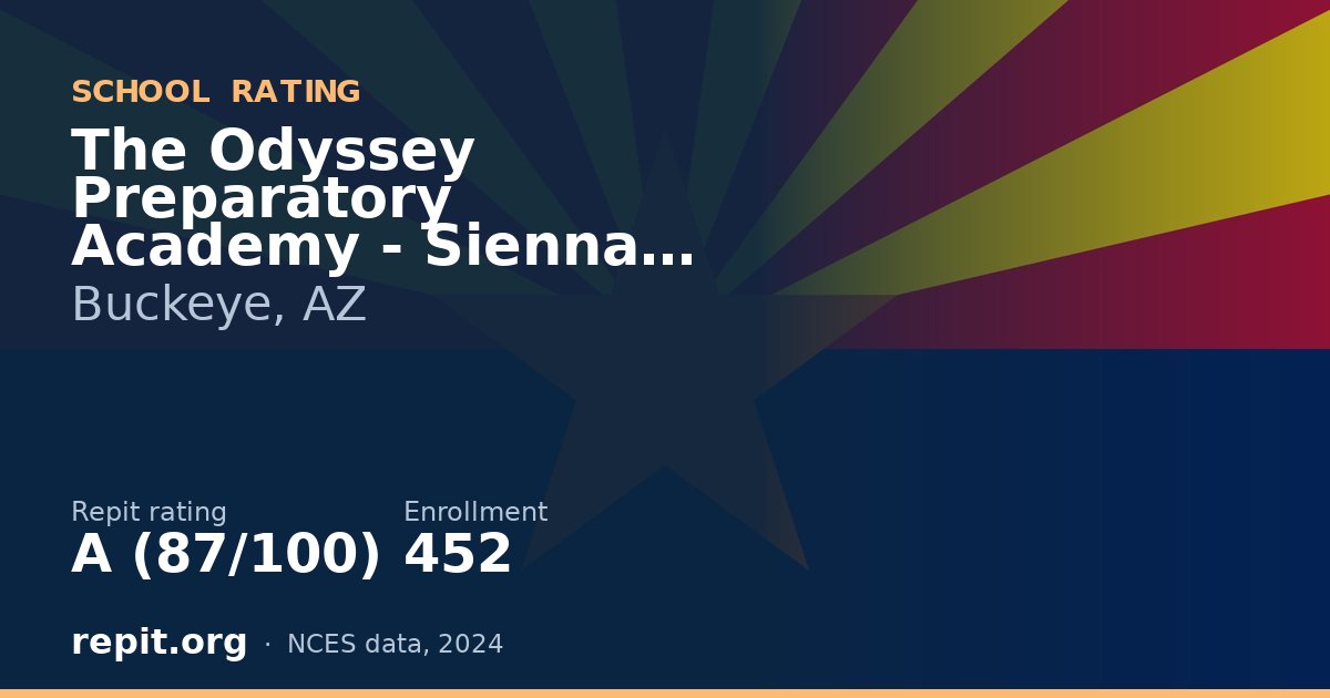 The Odyssey Preparatory Academy - Sienna Hills, Buckeye, AZ — Repit school rating A (87/100)