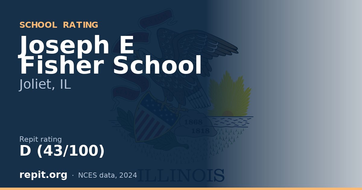 Joseph E Fisher School, Joliet, IL — Repit school rating D (43/100)