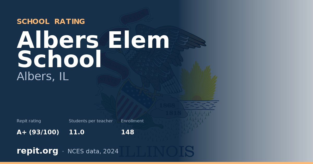 Albers Elem School, Albers, IL — Repit school rating A+ (93/100)