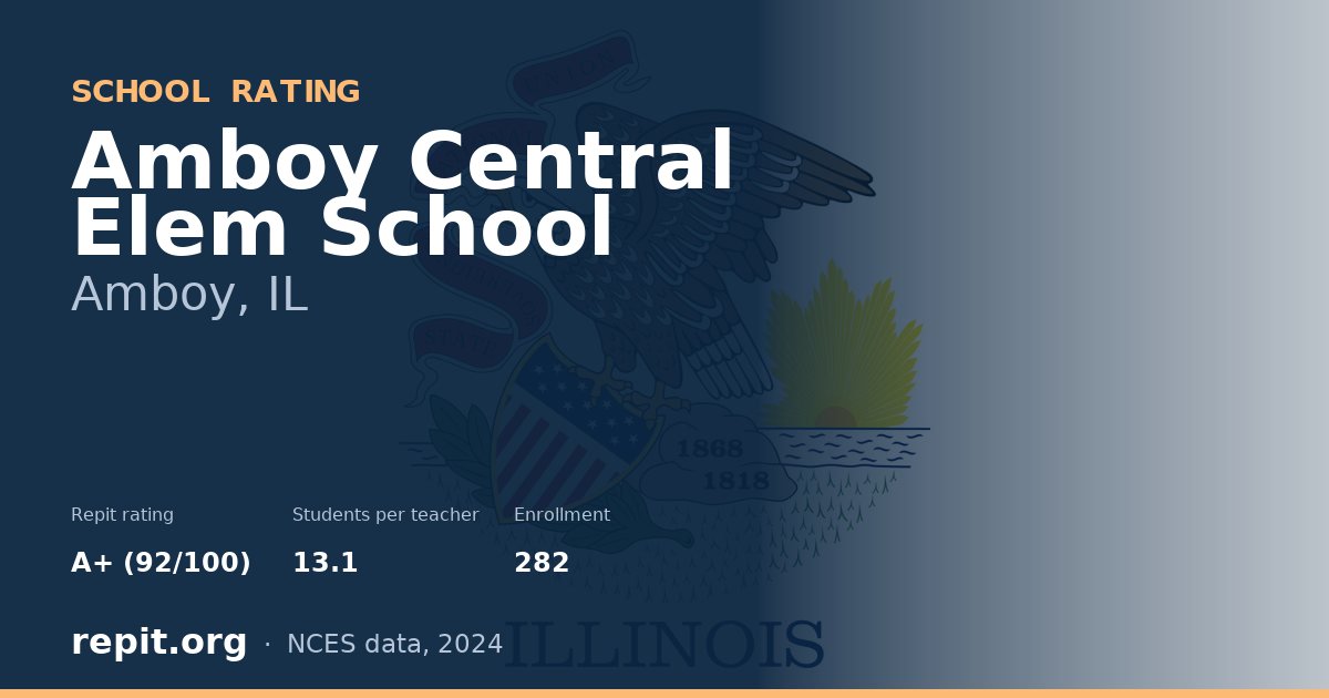 Amboy Central Elem School, Amboy, IL — Repit school rating A+ (92/100)