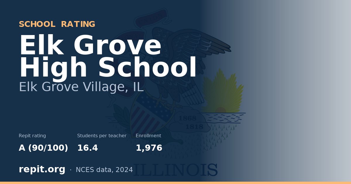 Elk Grove High School, Elk Grove Village, IL — Repit school rating A (90/100)