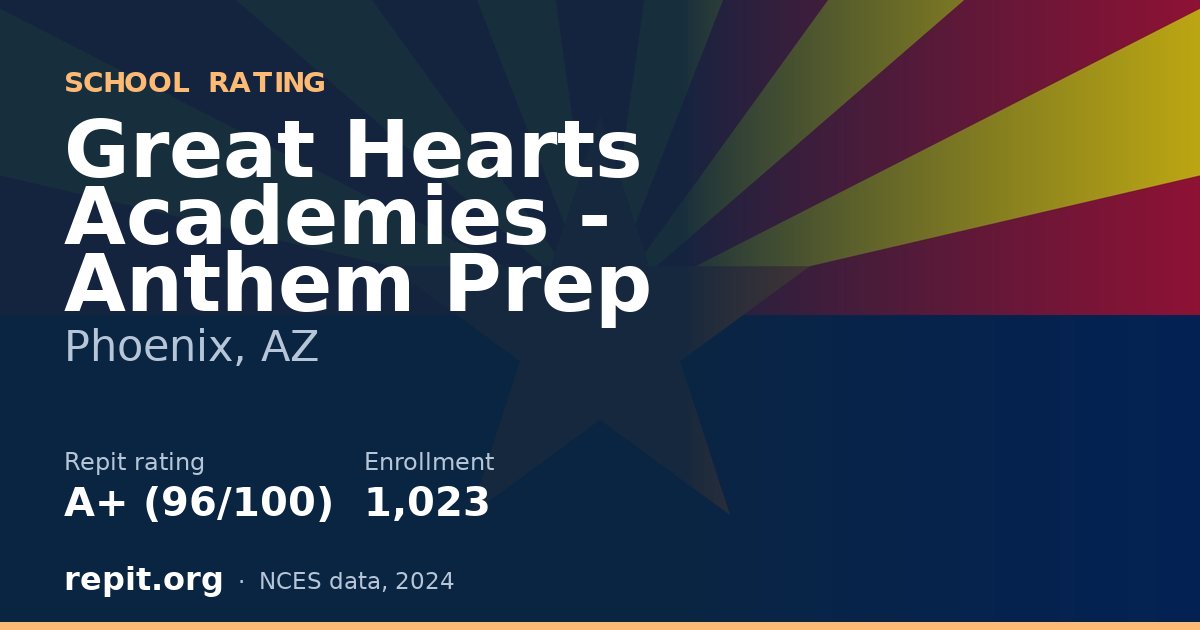 Great Hearts Academies - Anthem Prep, Phoenix, AZ — Repit school rating A+ (96/100)