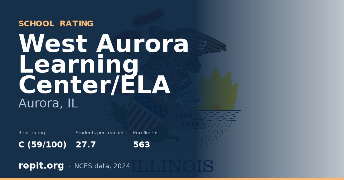 West Aurora Learning Center/ELA, Aurora, IL — Repit school rating C (59/100)