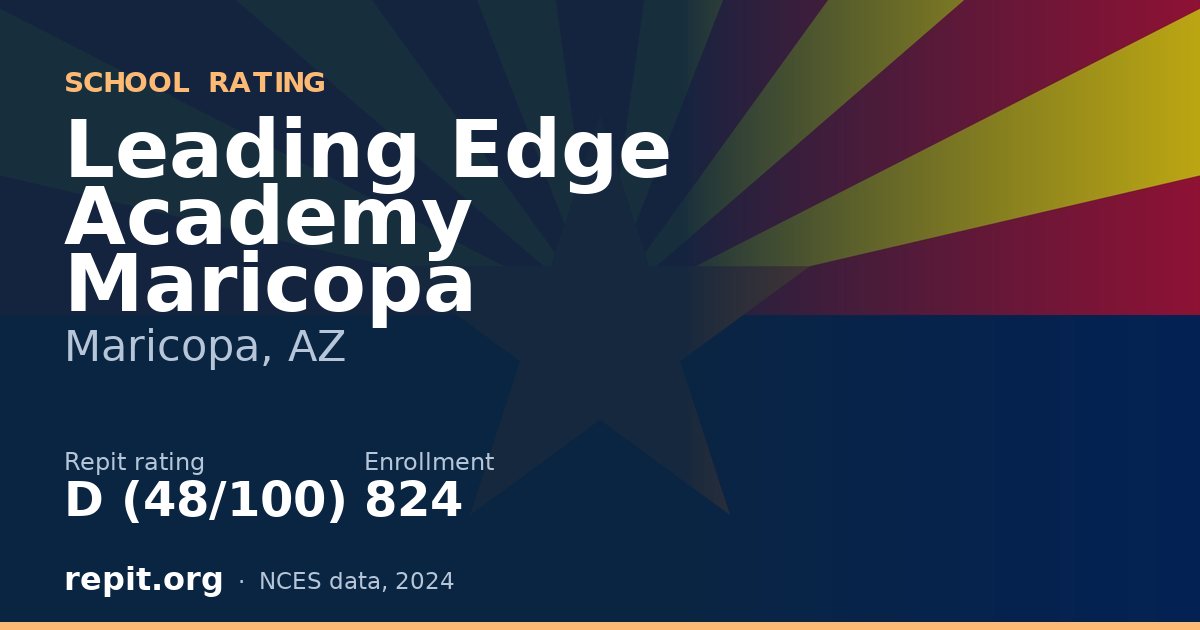 Leading Edge Academy Maricopa, Maricopa, AZ — Repit school rating D (48/100)