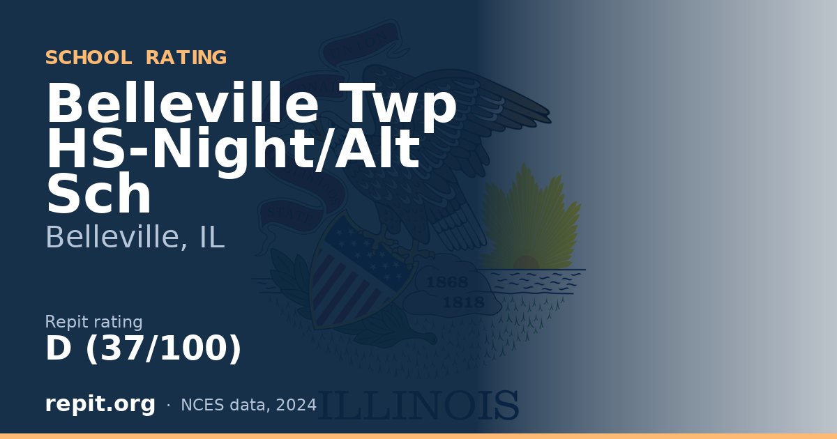 Belleville Twp HS-Night/Alt Sch, Belleville, IL — Repit school rating D (37/100)