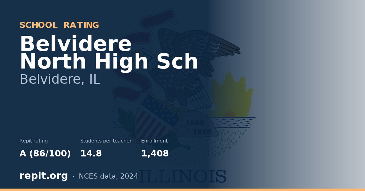 Belvidere North High Sch, Belvidere, IL — Repit school rating A (86/100)