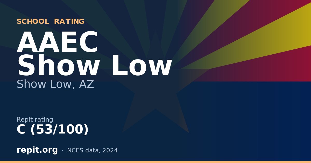AAEC Show Low, Show Low, AZ — Repit school rating C (53/100)