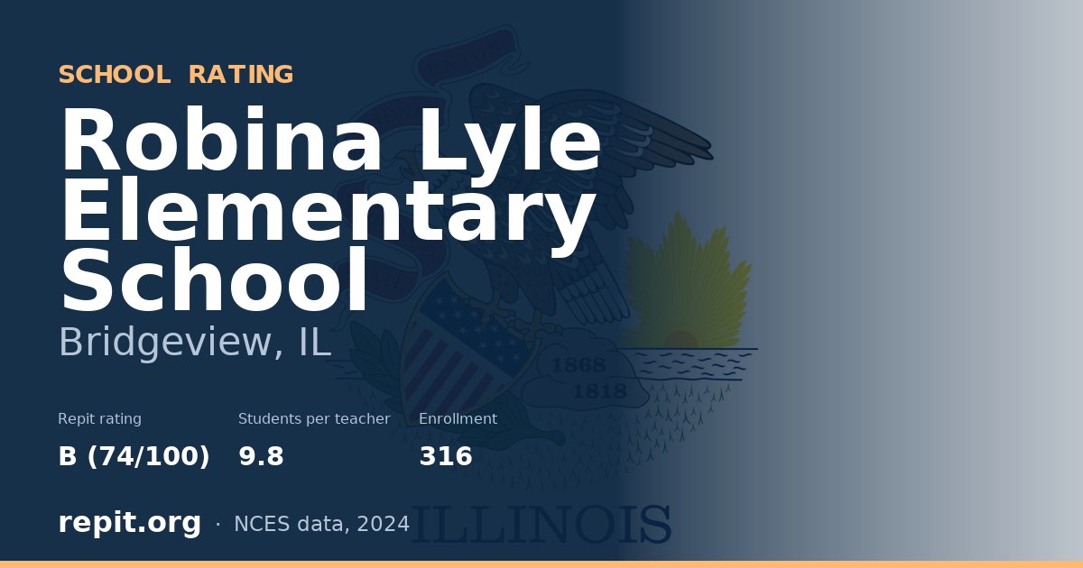 Robina Lyle Elementary School, Bridgeview, IL — Repit school rating B (74/100)