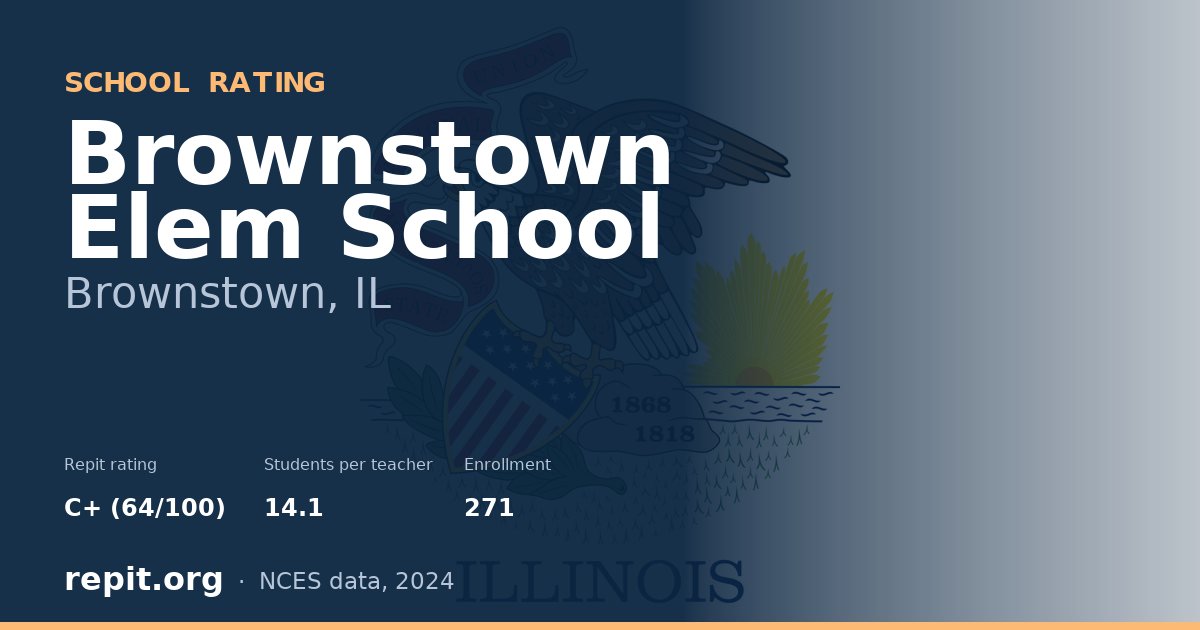 Brownstown Elem School, Brownstown, IL — Repit school rating C+ (64/100)