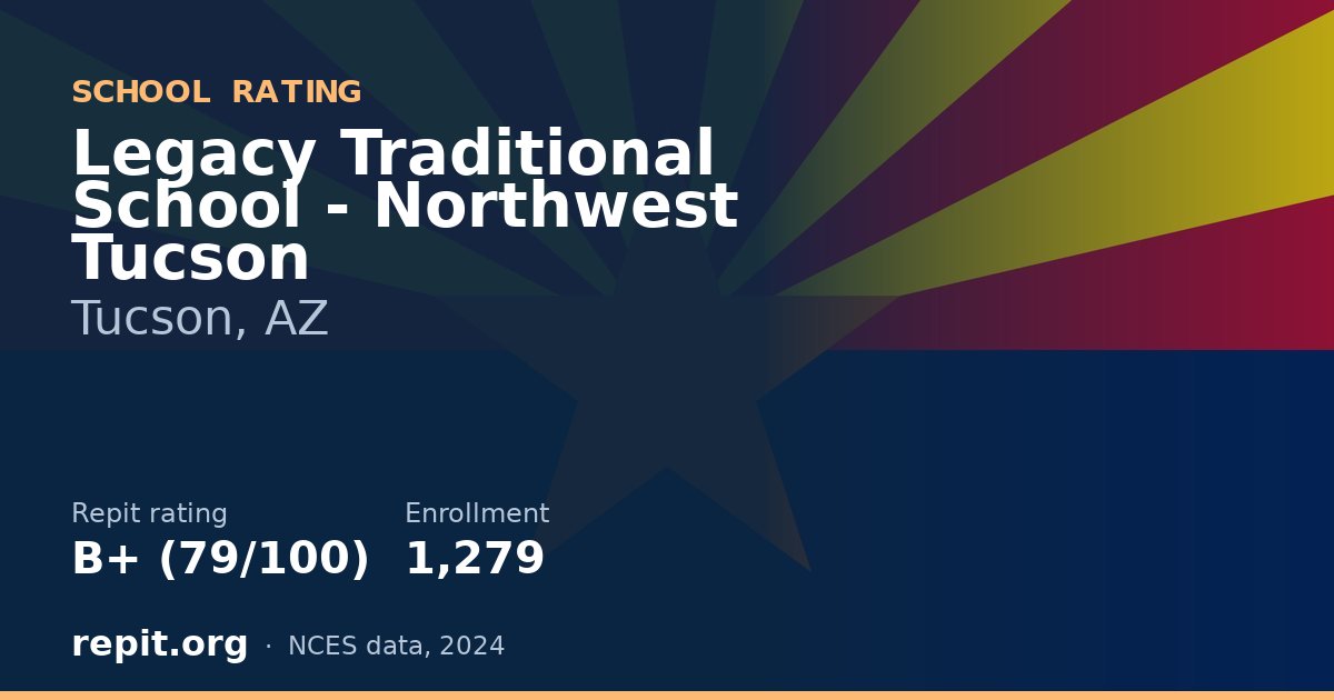 Legacy Traditional School - Northwest Tucson, Tucson, AZ — Repit school rating B+ (79/100)