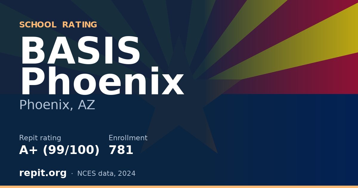 BASIS Phoenix, Phoenix, AZ — Repit school rating A+ (99/100)