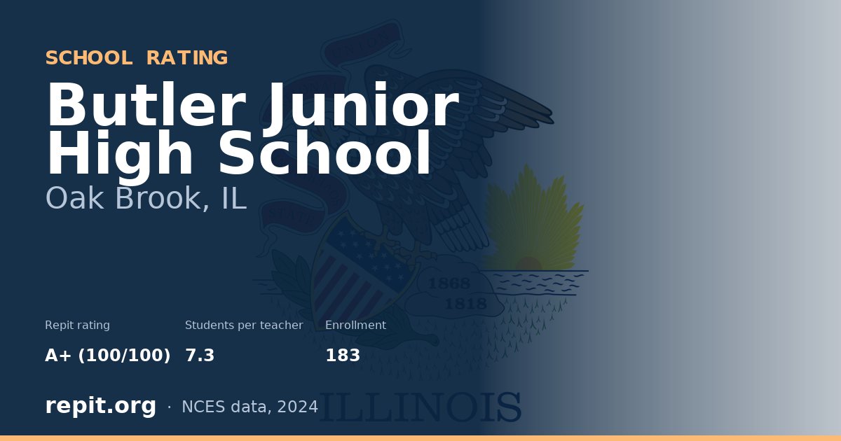 Butler Junior High School, Oak Brook, IL — Repit school rating A+ (100/100)