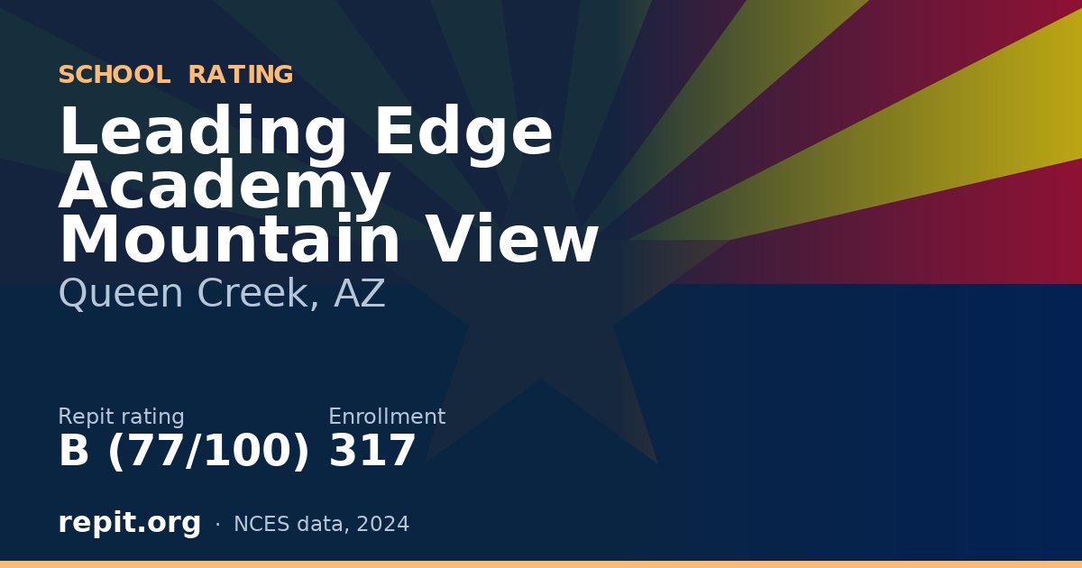 Leading Edge Academy Mountain View, Queen Creek, AZ — Repit school rating B (77/100)