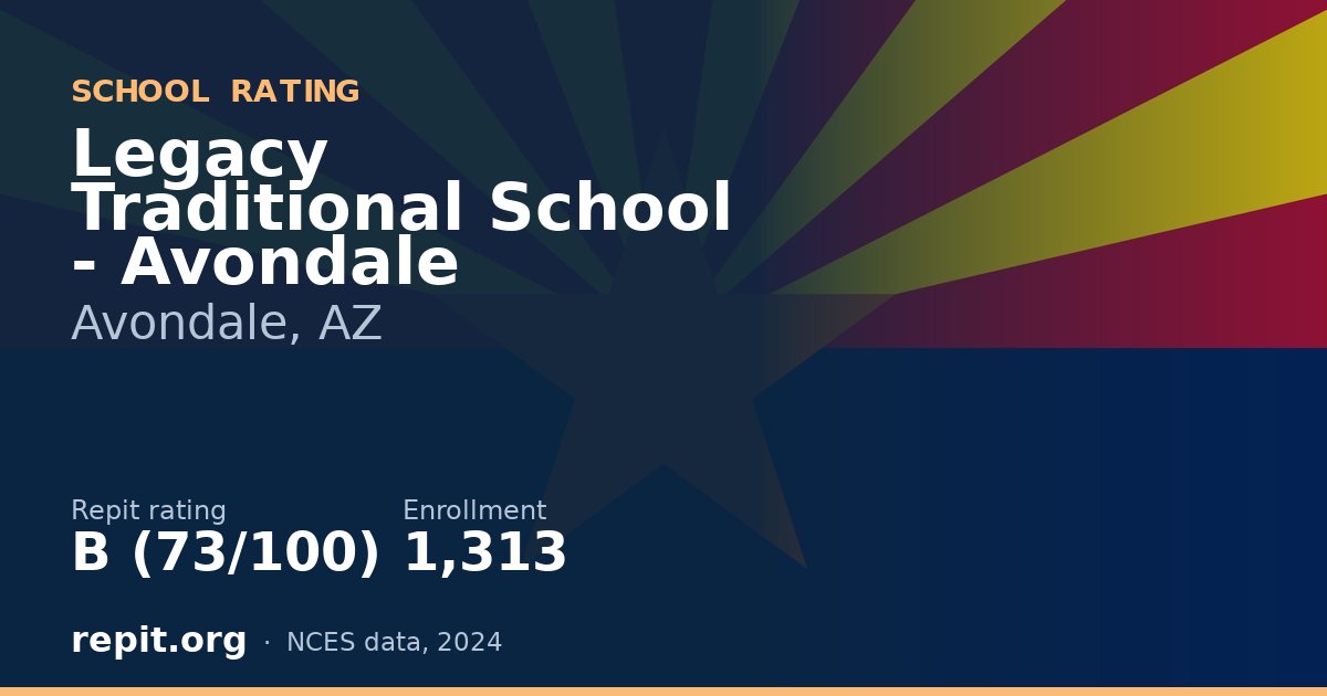 Legacy Traditional School - Avondale, Avondale, AZ — Repit school rating B (73/100)