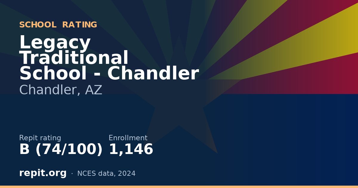 Legacy Traditional School - Chandler, Chandler, AZ — Repit school rating B (74/100)