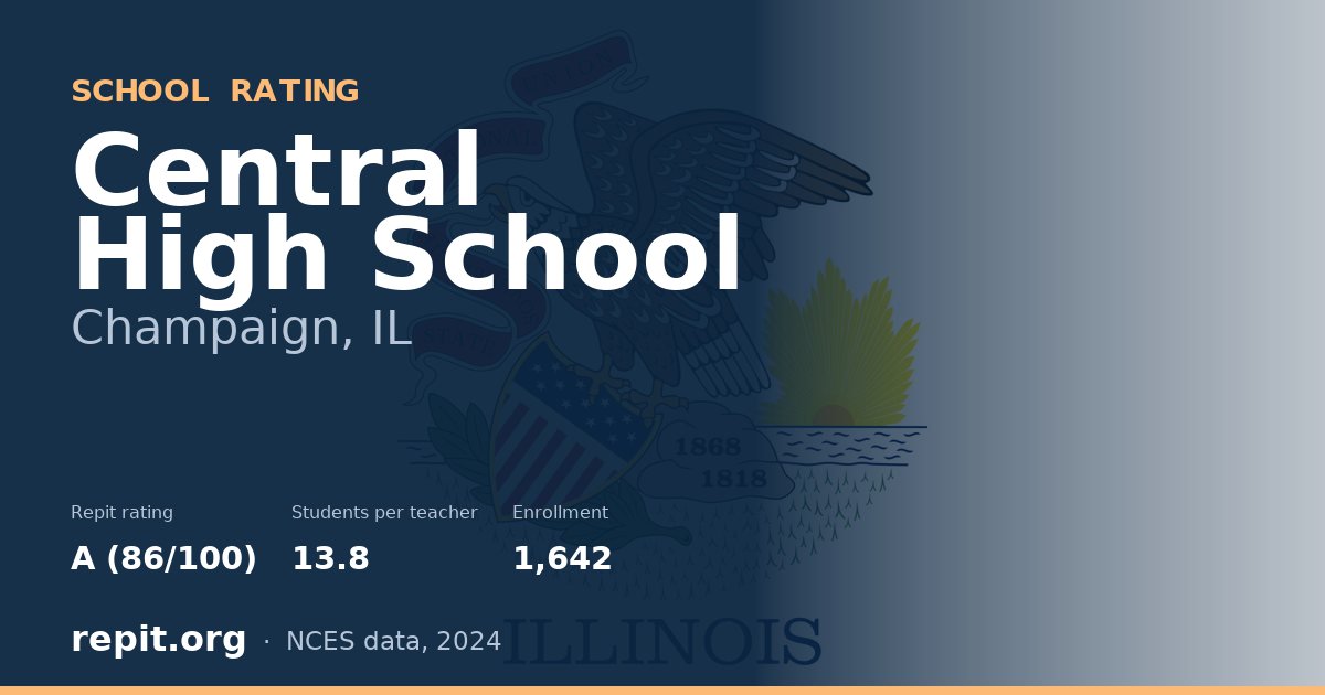 Central High School, Champaign, IL — Repit school rating A (86/100)