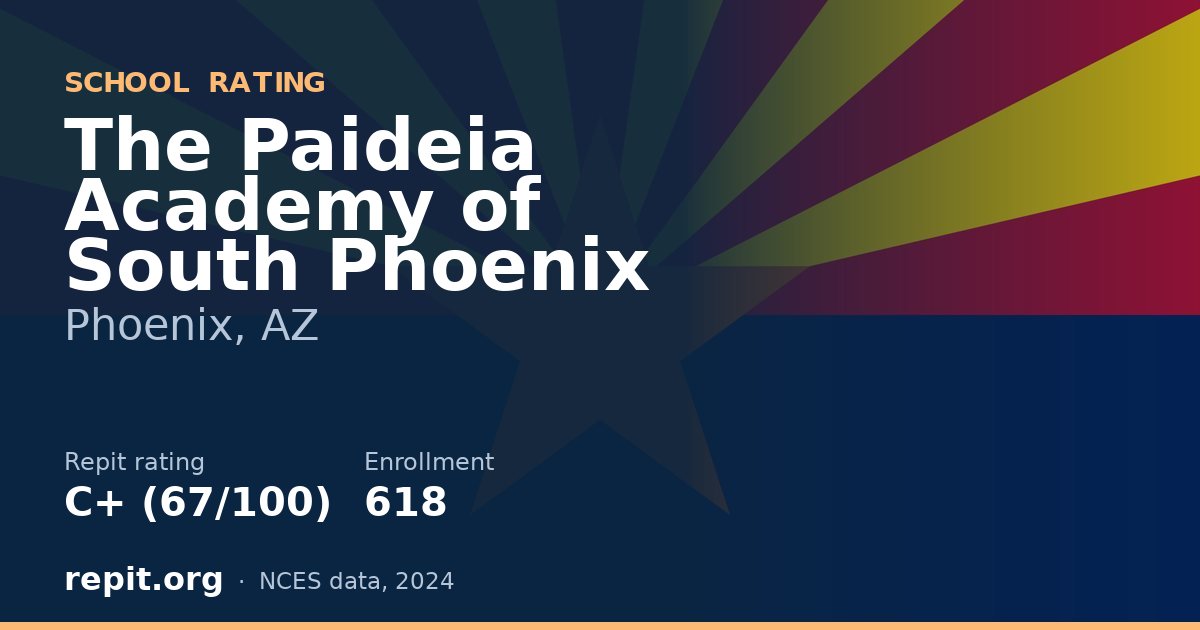The Paideia Academy of South Phoenix, Phoenix, AZ — Repit school rating C+ (67/100)