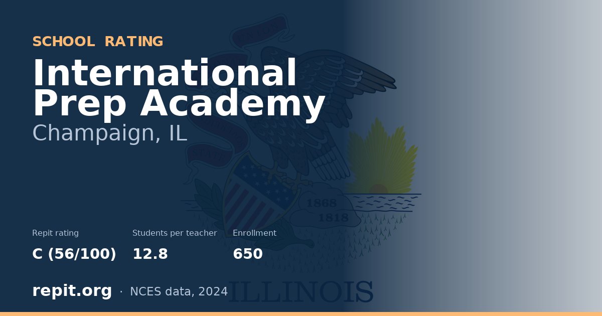 International Prep Academy, Champaign, IL — Repit school rating C (56/100)