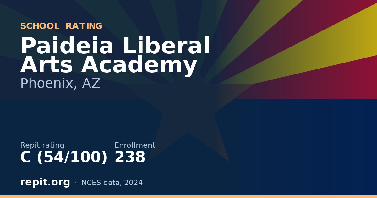 Paideia Liberal Arts Academy, Phoenix, AZ — Repit school rating C (54/100)