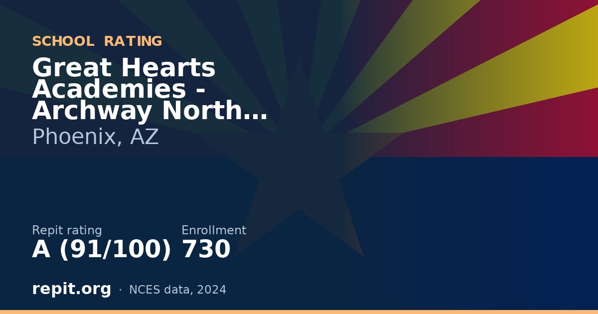 Great Hearts Academies - Archway North Phoenix, Phoenix, AZ — Repit school rating A (91/100)