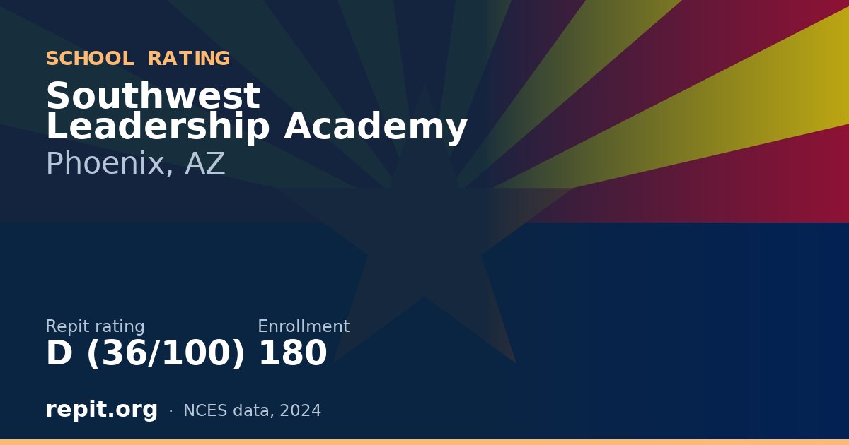 Southwest Leadership Academy, Phoenix, AZ — Repit school rating D (36/100)