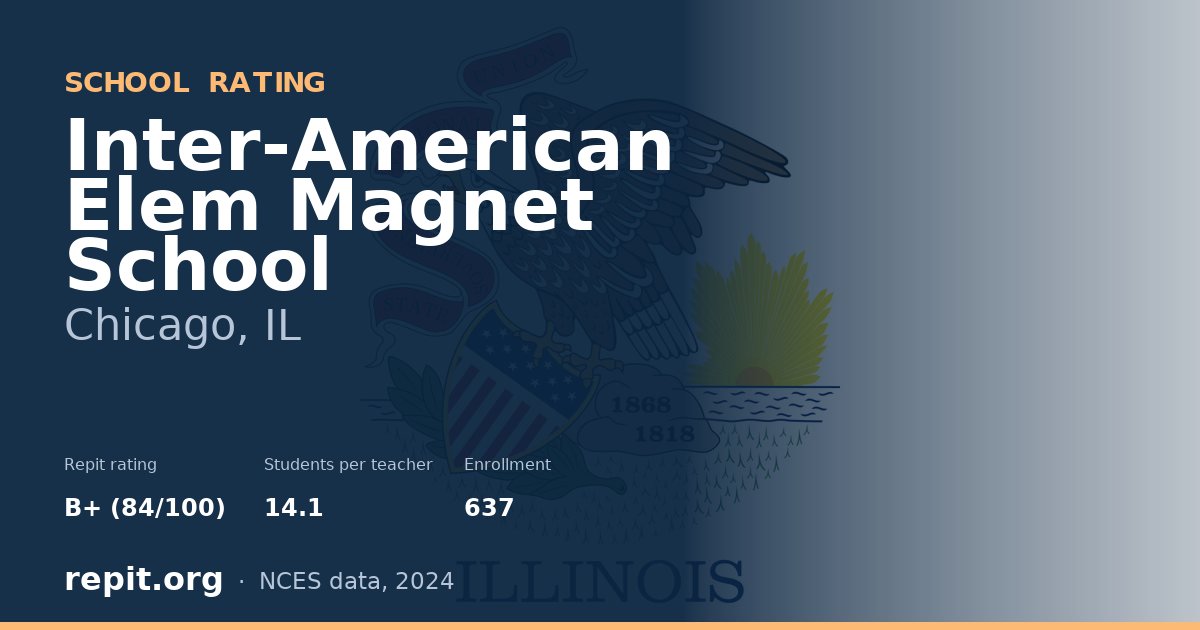 Inter-American Elem Magnet School, Chicago, IL — Repit school rating B+ (84/100)