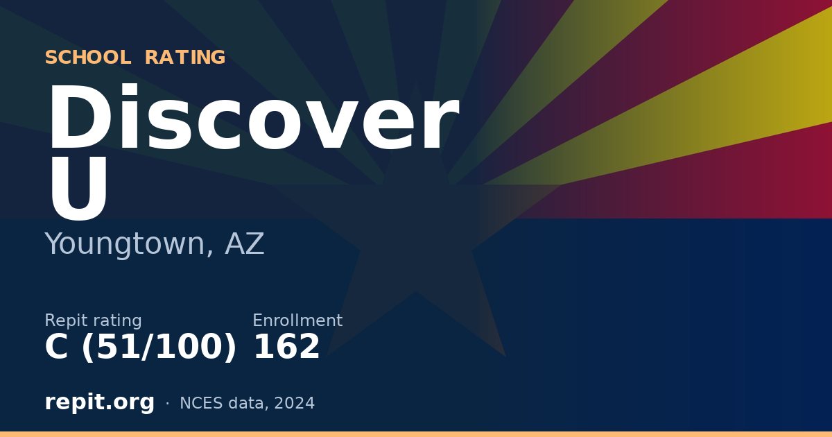 Discover U, Youngtown, AZ — Repit school rating C (51/100)