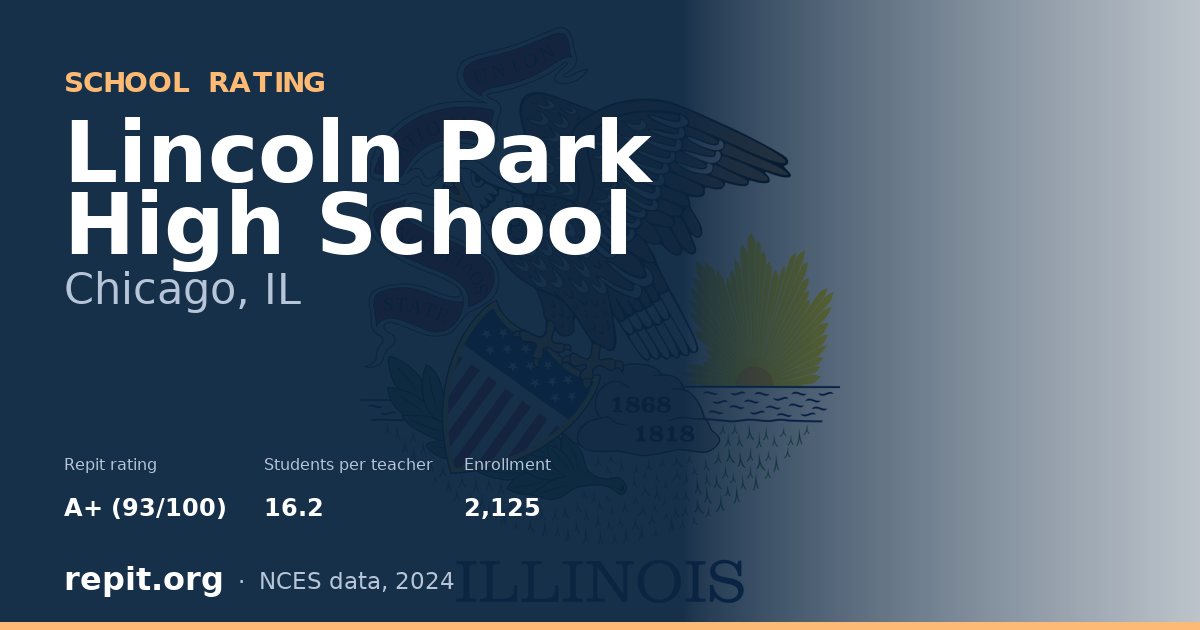 Lincoln Park High School, Chicago, IL — Repit school rating A+ (93/100)