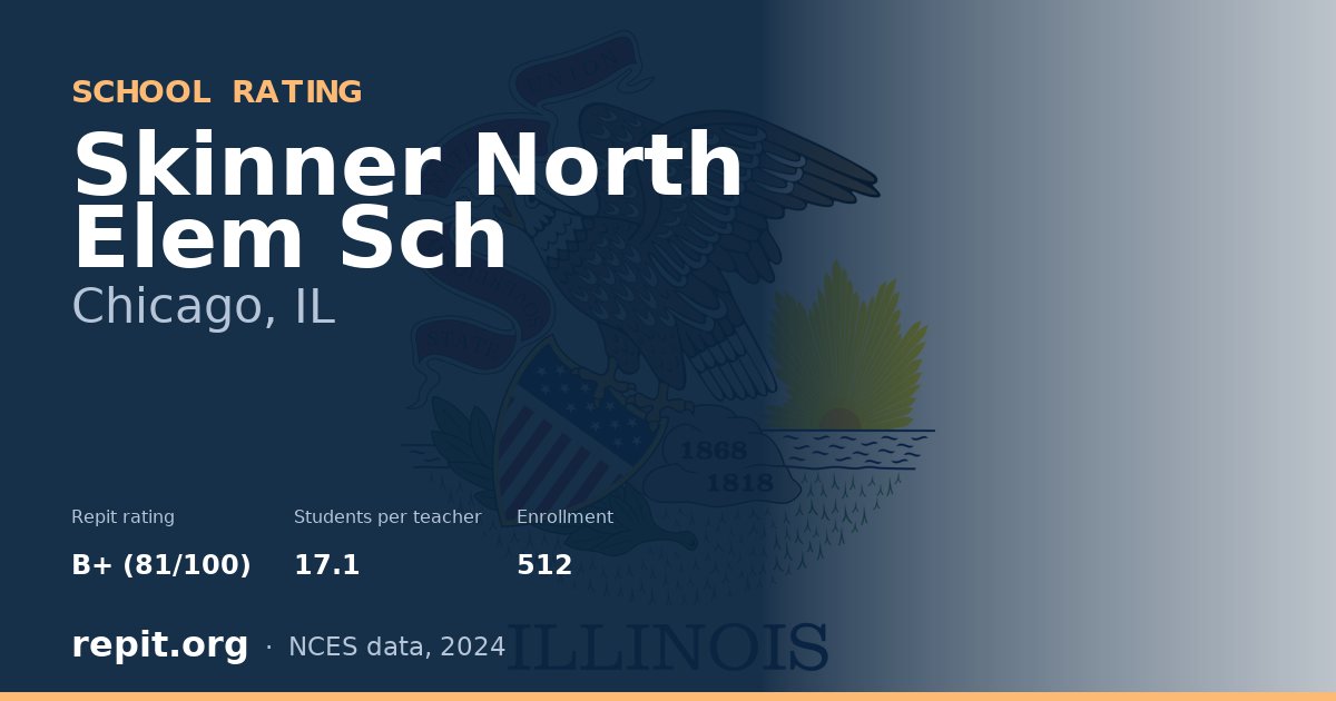 Skinner North Elem Sch, Chicago, IL — Repit school rating B+ (81/100)
