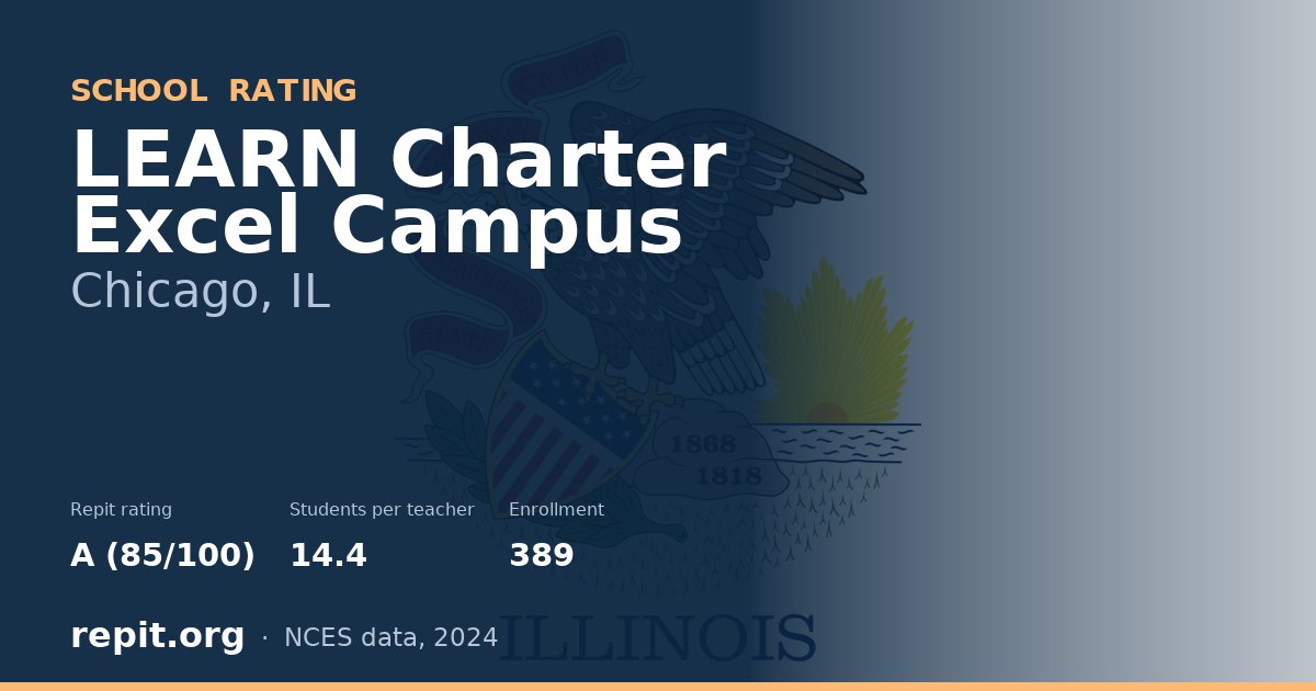 LEARN Charter Excel Campus, Chicago, IL — Repit school rating A (85/100)