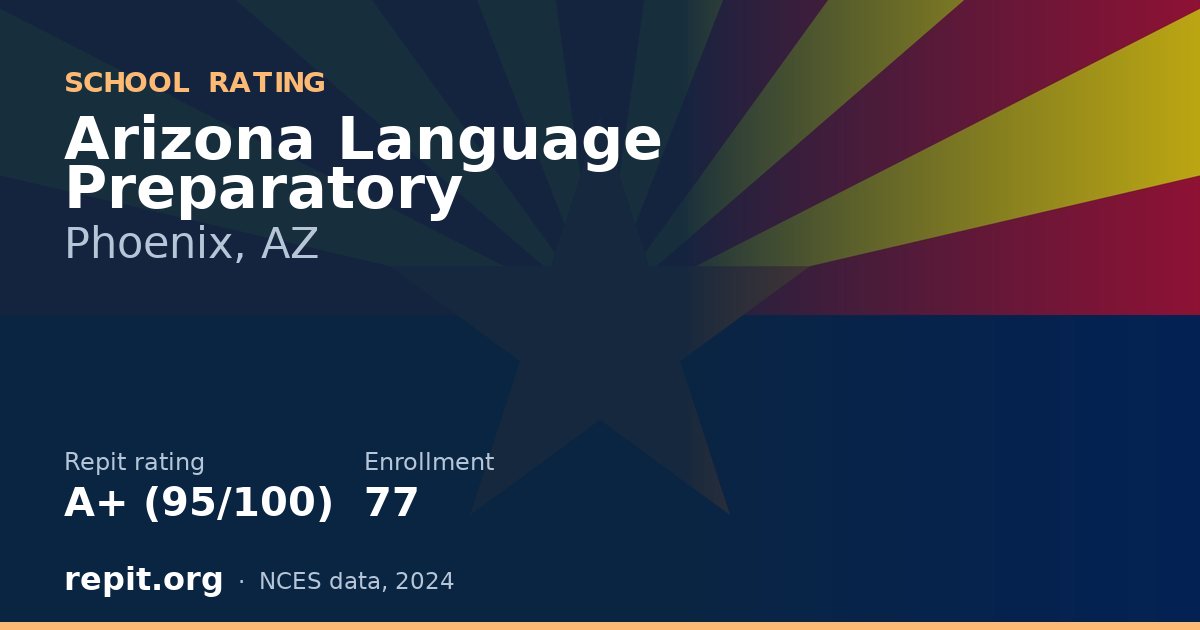 Arizona Language Preparatory, Phoenix, AZ — Repit school rating A+ (95/100)