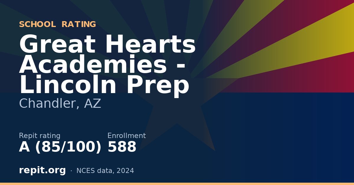 Great Hearts Academies - Lincoln Prep, Chandler, AZ — Repit school rating A (85/100)