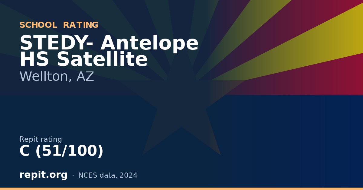 STEDY- Antelope HS Satellite, Wellton, AZ — Repit school rating C (51/100)