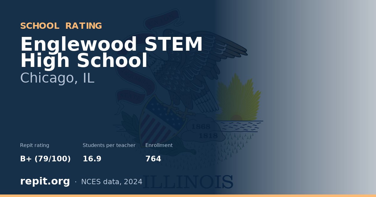 Englewood STEM High School, Chicago, IL — Repit school rating B+ (79/100)