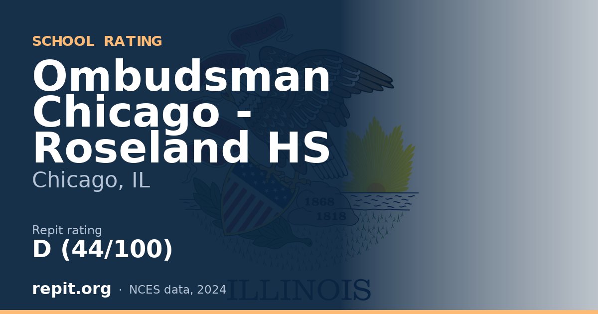 Ombudsman Chicago - Roseland HS, Chicago, IL — Repit school rating D (44/100)