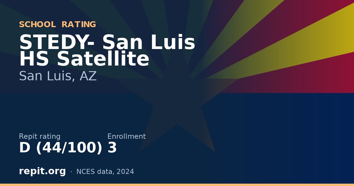 STEDY- San Luis HS Satellite, San Luis, AZ — Repit school rating D (44/100)