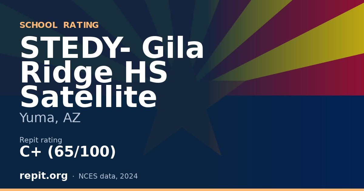 STEDY- Gila Ridge HS Satellite, Yuma, AZ — Repit school rating C+ (65/100)