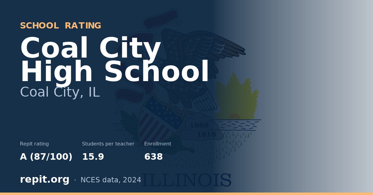 Coal City High School, Coal City, IL — Repit school rating A (87/100)