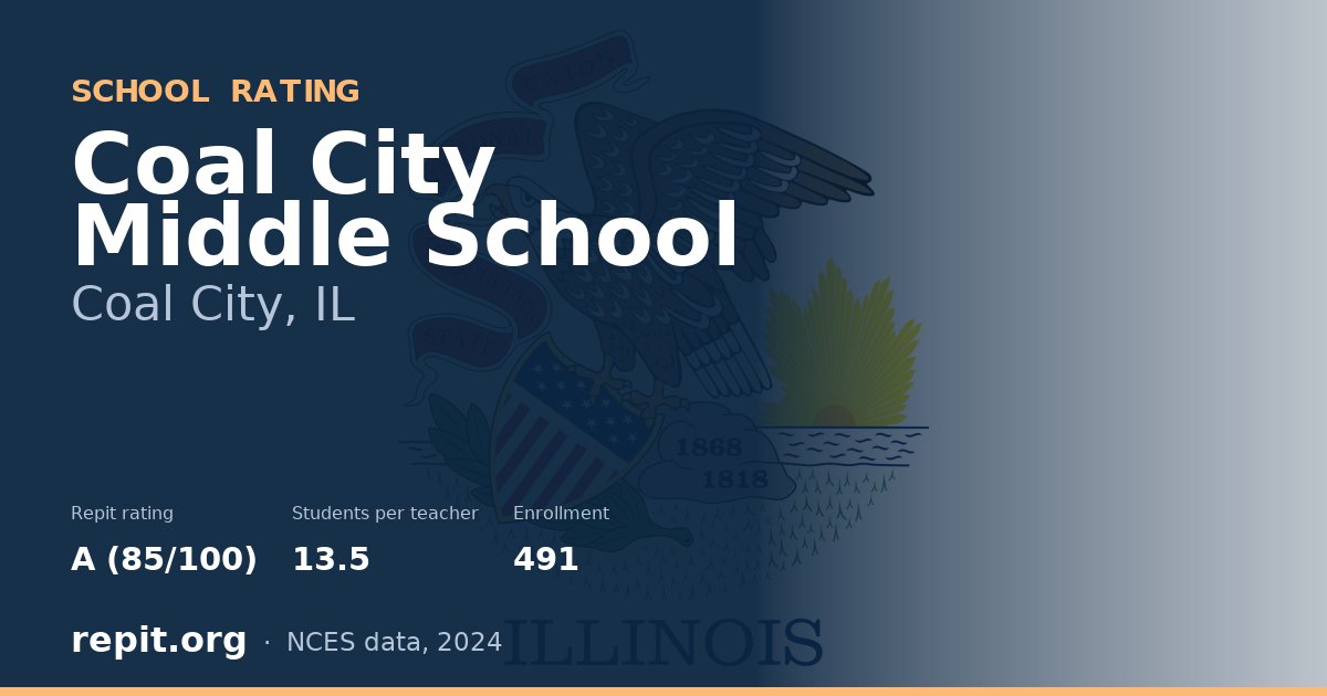Coal City Middle School, Coal City, IL — Repit school rating A (85/100)