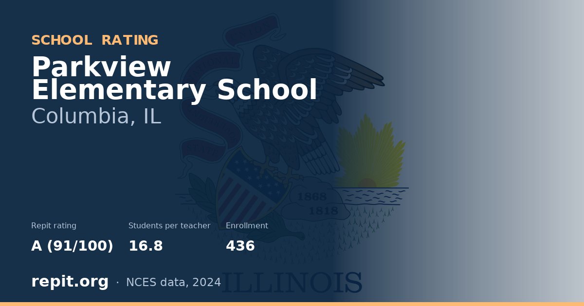 Parkview Elementary School, Columbia, IL — Repit school rating A (91/100)
