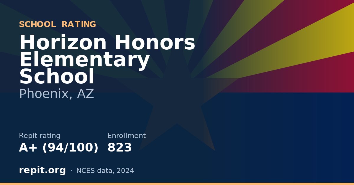 Horizon Honors Elementary School, Phoenix, AZ — Repit school rating A+ (94/100)