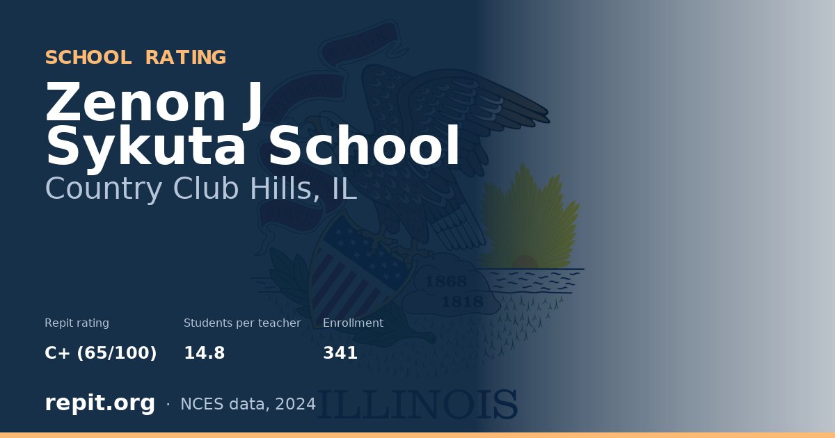 Zenon J Sykuta  School, Country Club Hills, IL — Repit school rating C+ (65/100)