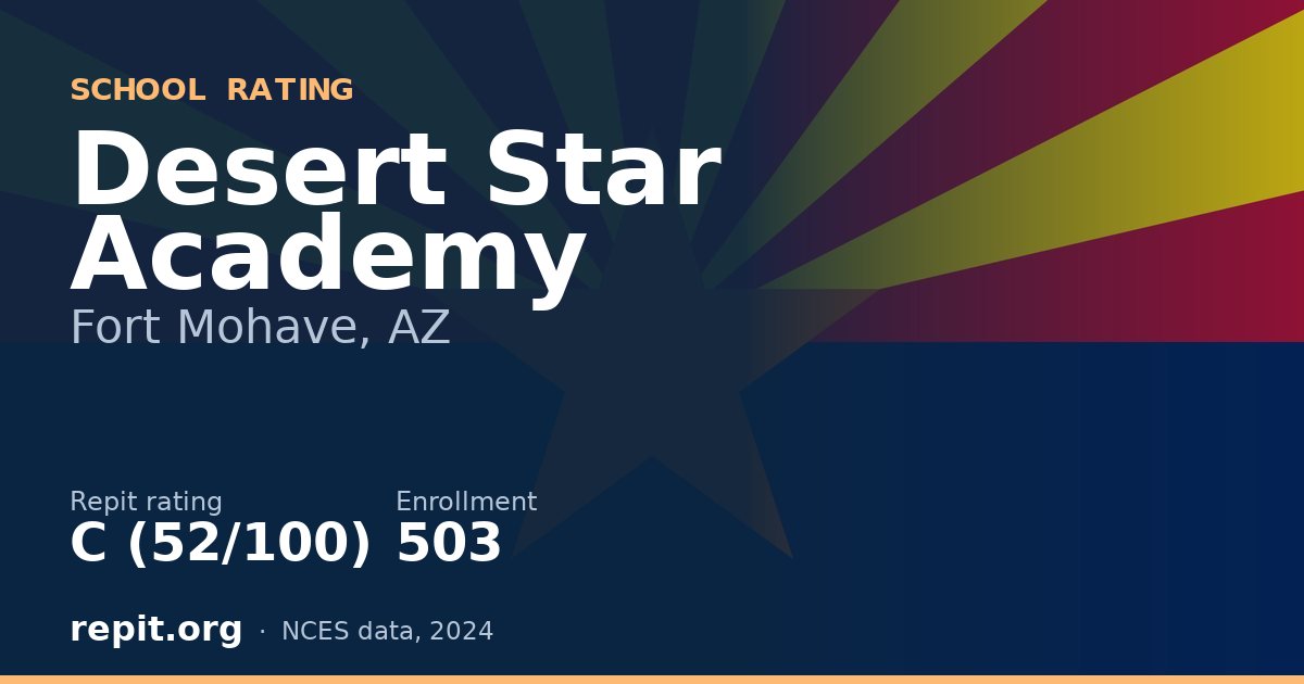 Desert Star Academy, Fort Mohave, AZ — Repit school rating C (52/100)