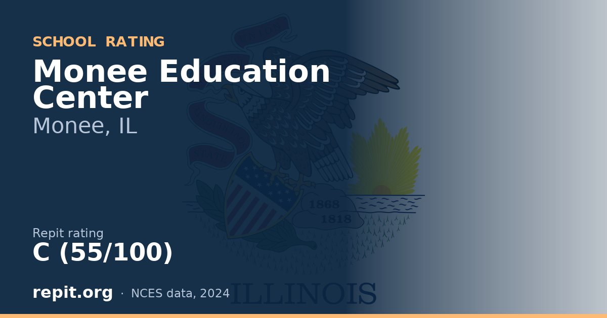 Monee Education Center, Monee, IL — Repit school rating C (55/100)