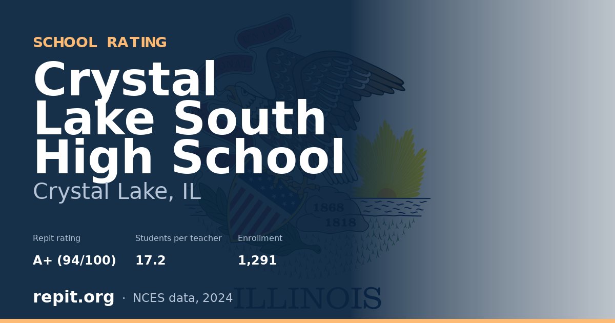 Crystal Lake South High School, Crystal Lake, IL — Repit school rating A+ (94/100)