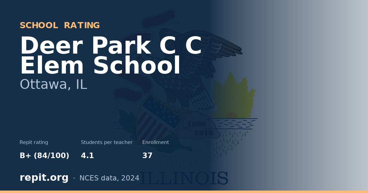 Deer Park C C Elem School, Ottawa, IL — Repit school rating B+ (84/100)