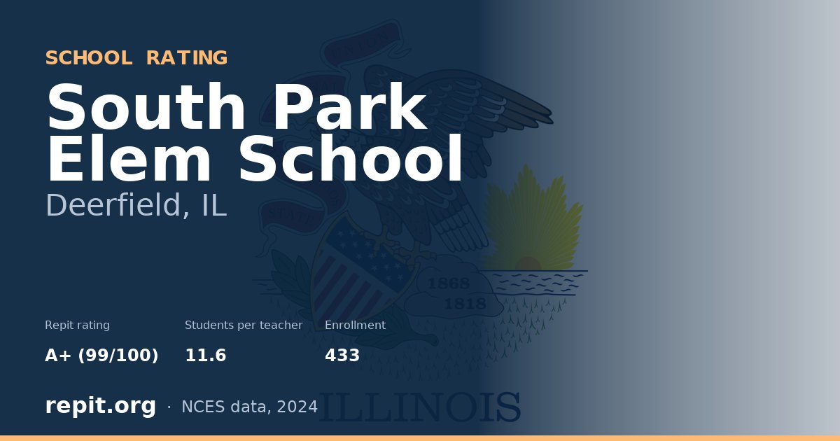 South Park Elem School, Deerfield, IL — Repit school rating A+ (99/100)