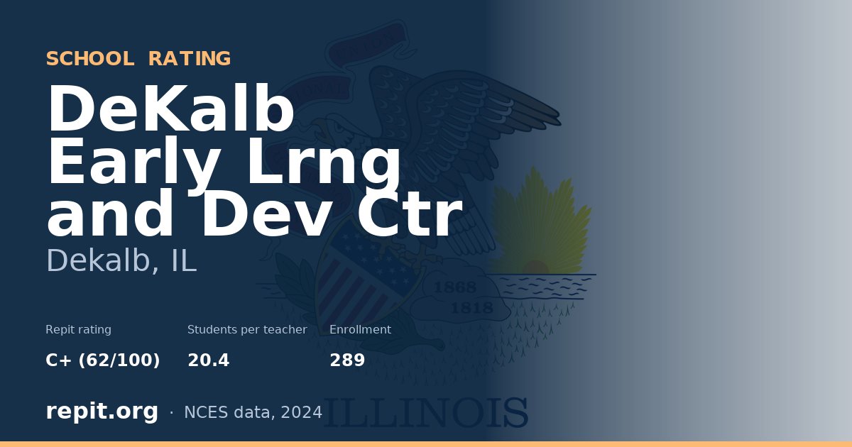 DeKalb Early Lrng and Dev Ctr, Dekalb, IL — Repit school rating C+ (62/100)