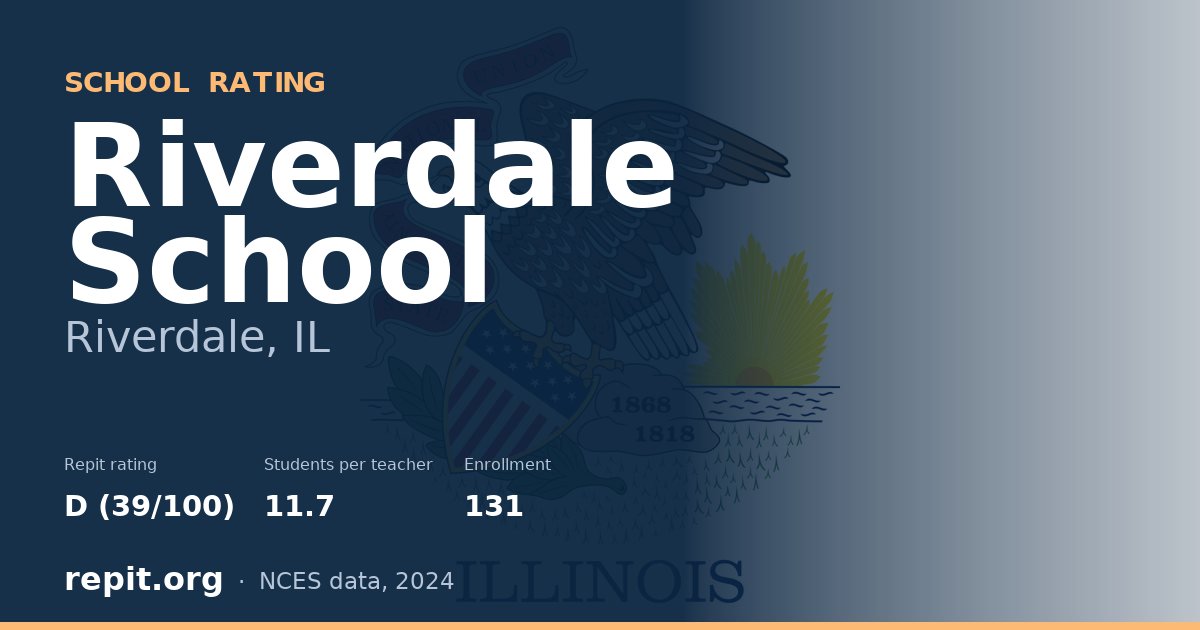 Riverdale School, Riverdale, IL — Repit school rating D (39/100)