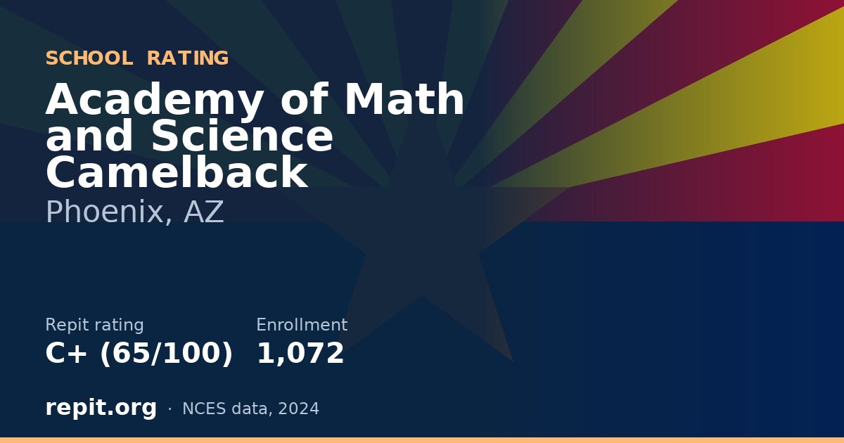 Academy of Math and Science Camelback, Phoenix, AZ — Repit school rating C+ (65/100)